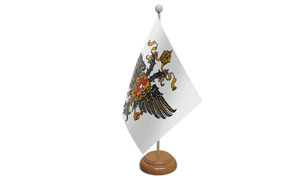 Flagmania 1st The Queens Dragoon Guards wooden hand flags, 9x6 inch, pack of 12, no bases