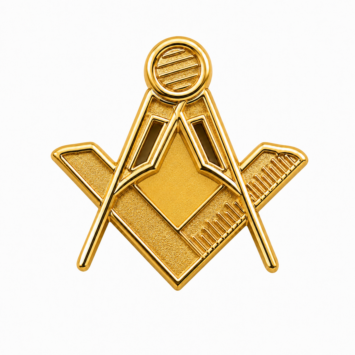 Small Gold Plated Masonic Crest Freemason Lapel Pin Badge – 11mm x 11mm