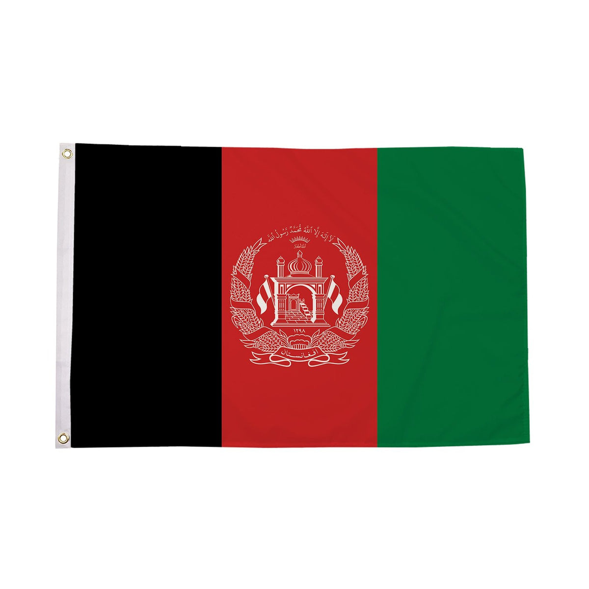 Flagmania Afghanistan New 5ft x 3ft Polyester Flag