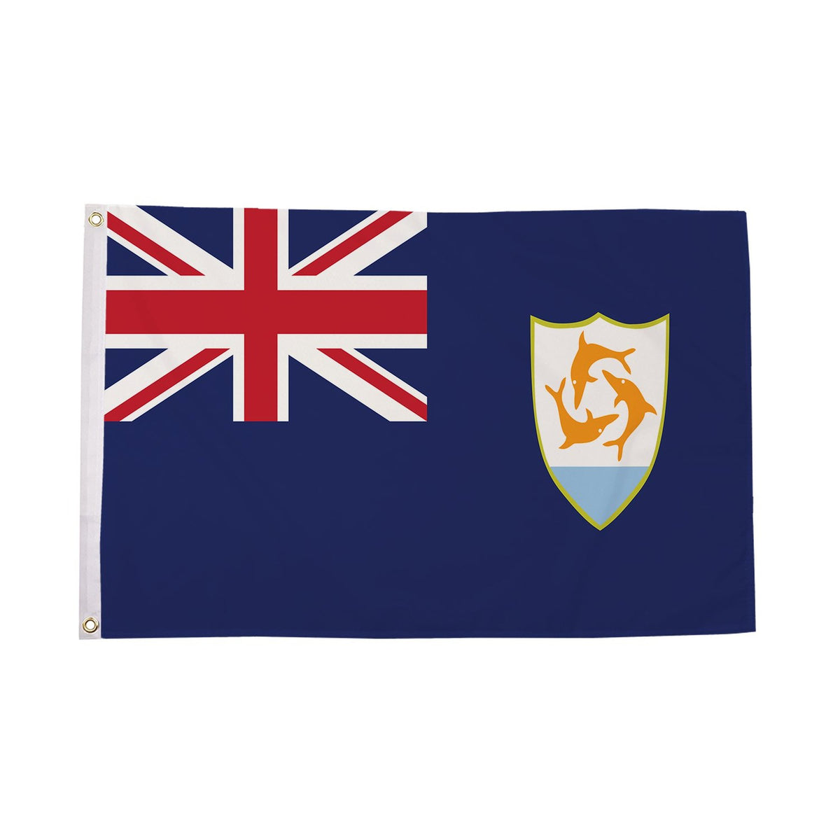 Flagmania Anguilla 3ft x 2ft Polyester Flag on white background