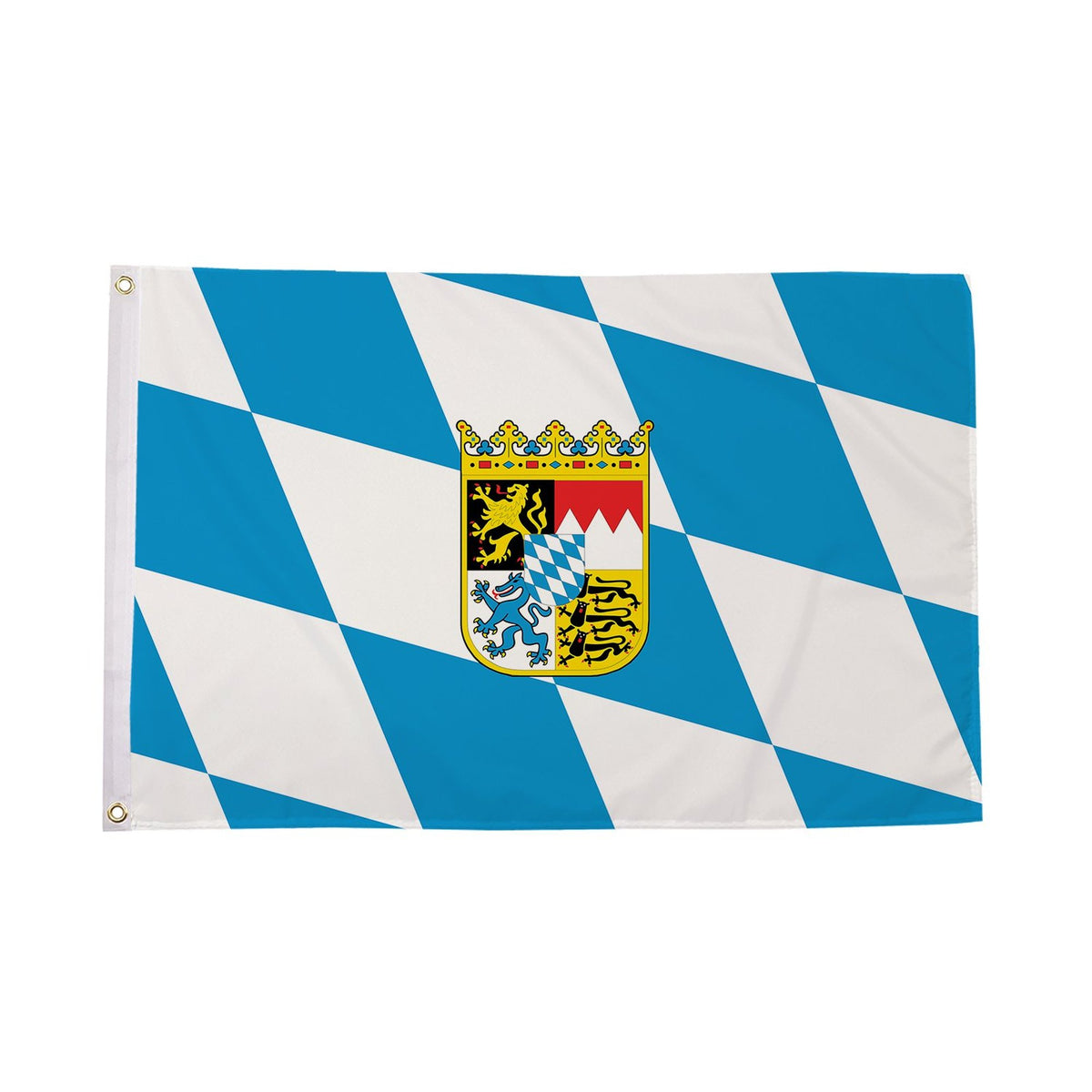 Flagmania Bavaria Crest 3ft x 2ft Polyester Flag on white background