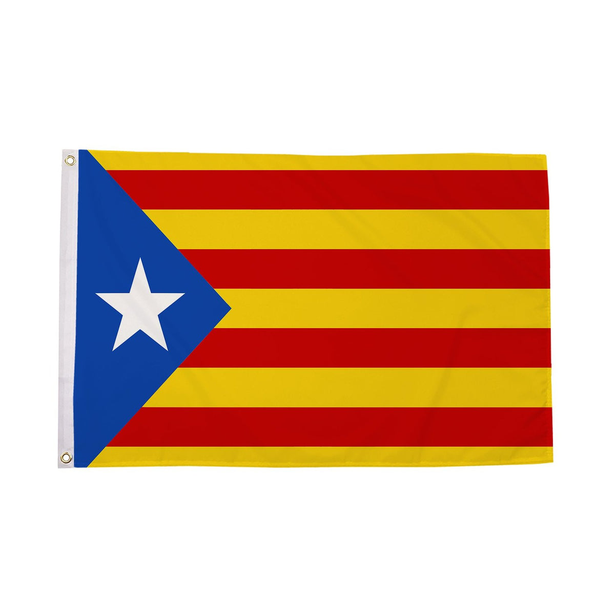 Flagmania Catalan Independence (Estelada) 3ft x 2ft Polyester Flag on white background