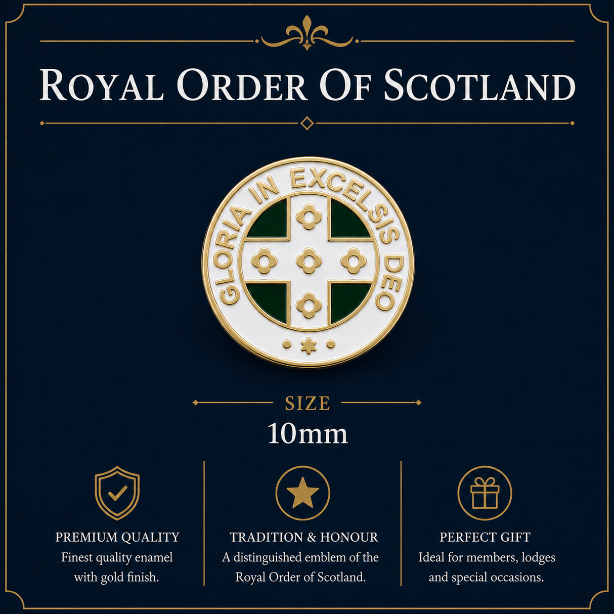 Freemasons Masonic Royal Order Of Scotland Enamel Lapel Pin Badge – 11mm x 11mm
