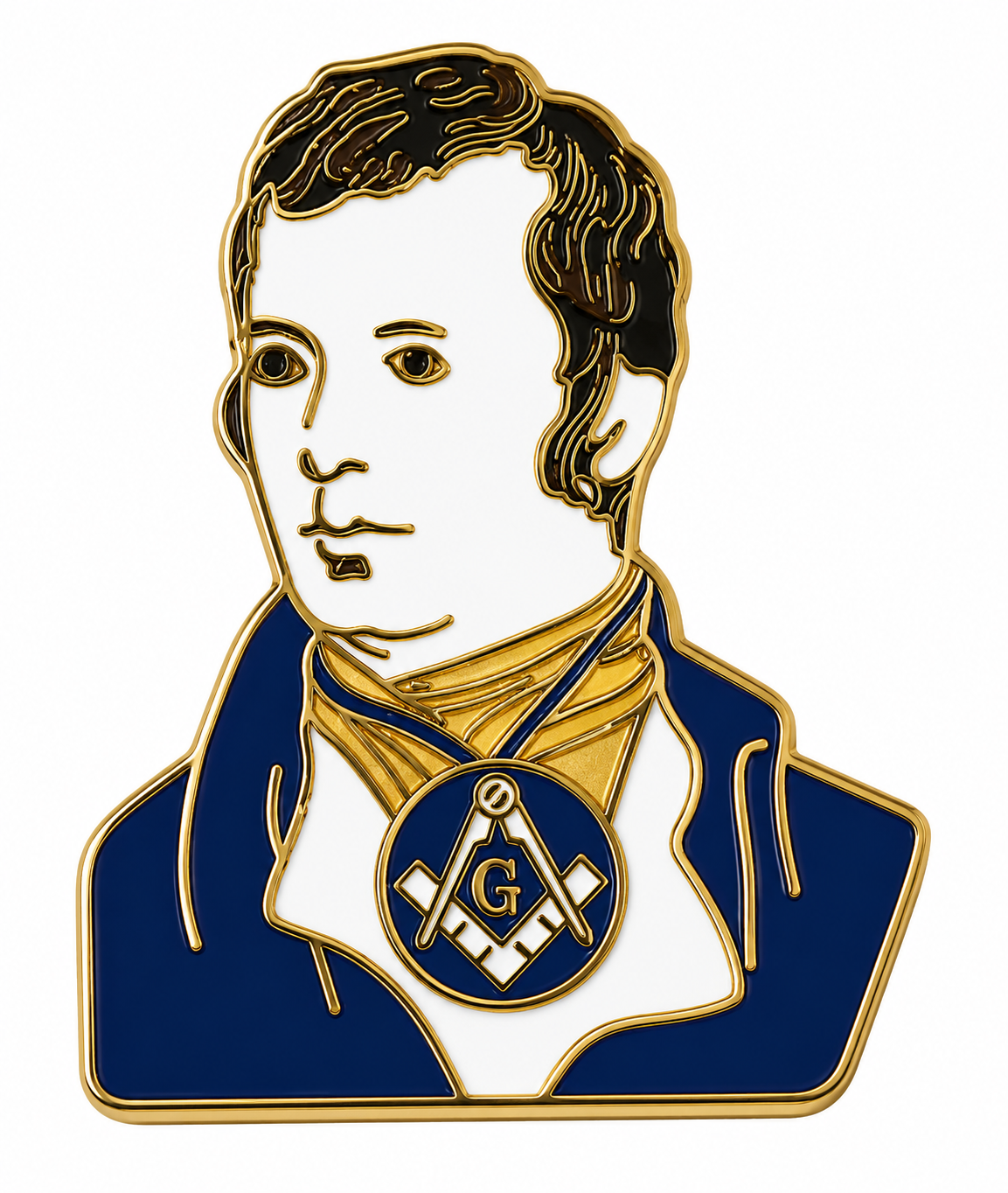 Robert Burns The Mason Freemasons Masonic Lapel Pin Badge – 28mm x 20mm