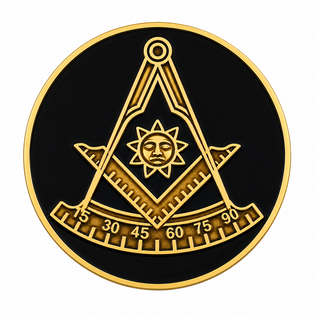 Freemasons Past Master Square & Compass Lapel Pin Badge – 18mm x 18mm