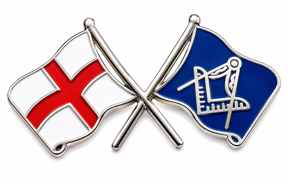 England And Freemasons Masonic Lapel Pin Badge – 30mm x 16mm
