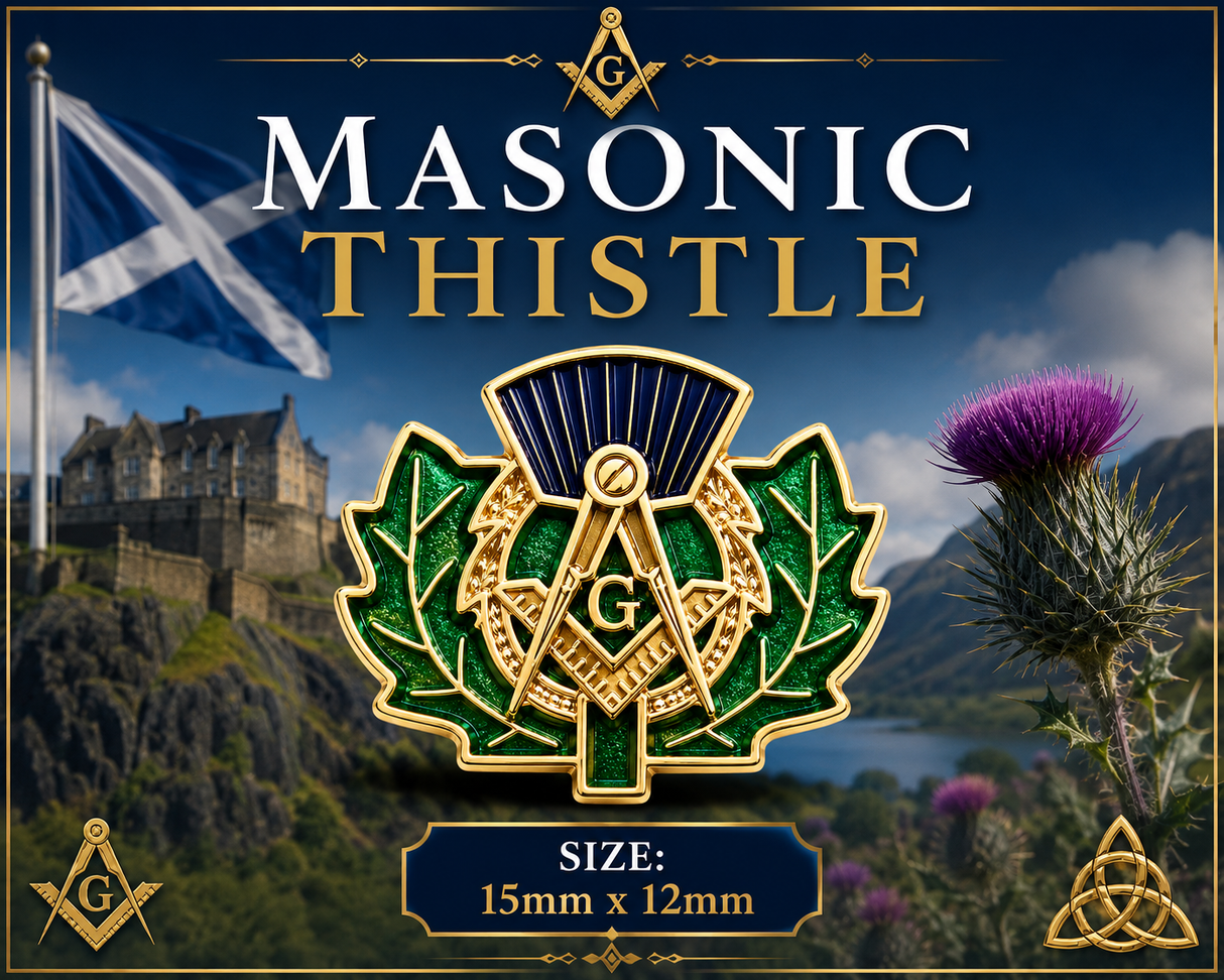 Scottish Thistle Freemason Masonic Lapel Pin Badge – 15mm x 12mm