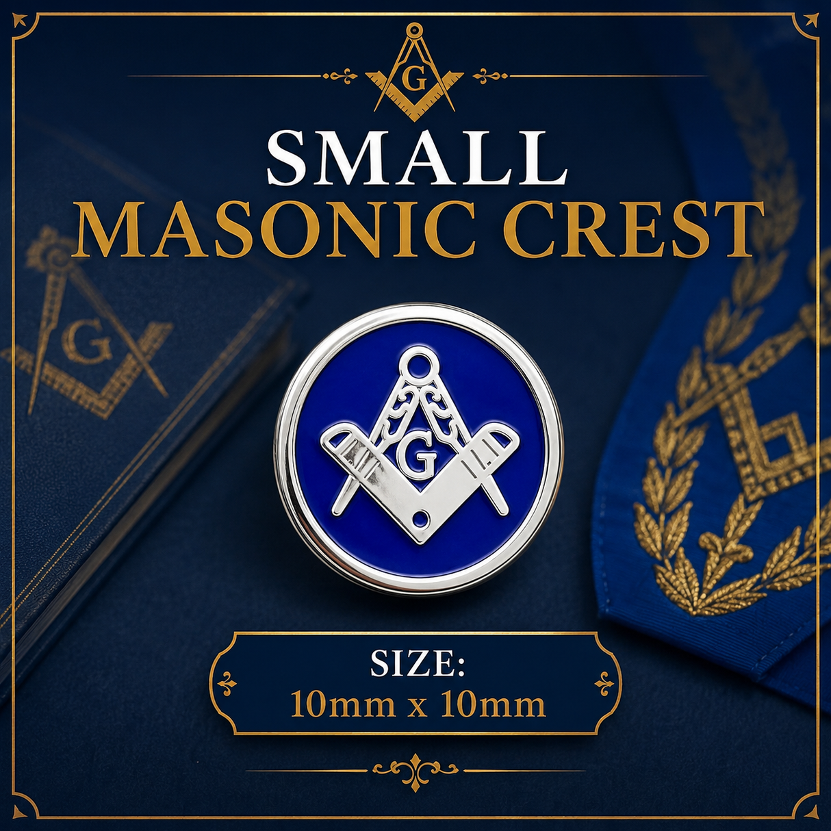 Small Crest Freemason Masonic Lapel Pin Badge – 10mm x 10mm