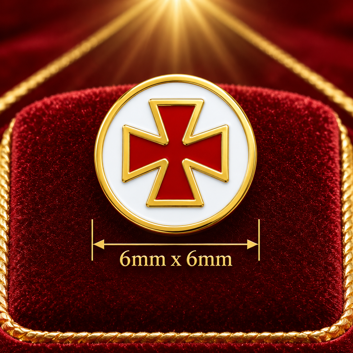 Very Small Maltese Cross Masonic Freemason Enamel Lapel Pin Badge – 6mm x 6mm
