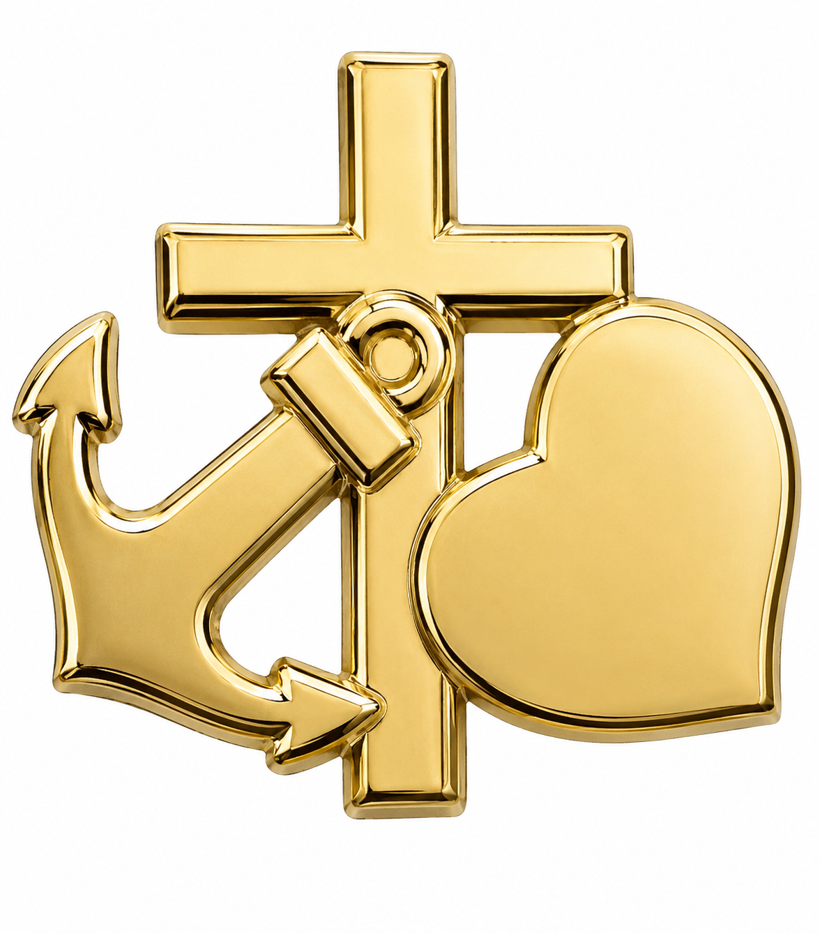 Faith, Hope and Charity Freemason Masonic Lapel Pin Badge – 16mm x 14mm