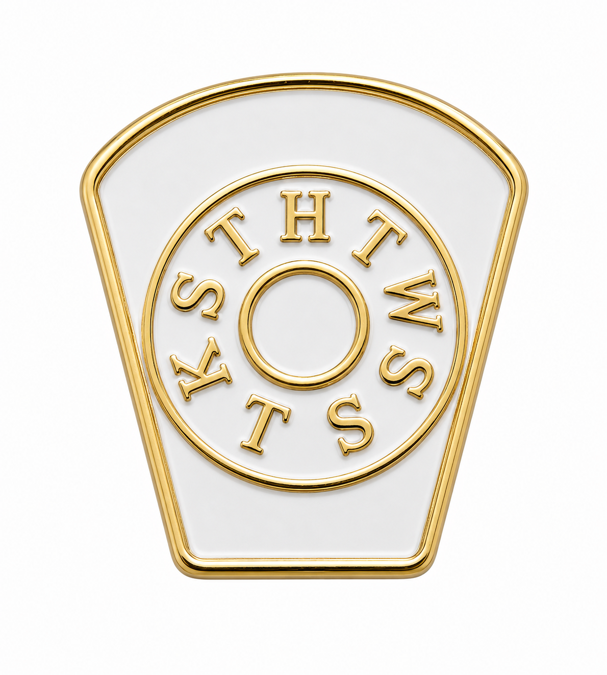 Small White Masonic Keystone Enamel Lapel Pin Badge – 7mm x 7mm