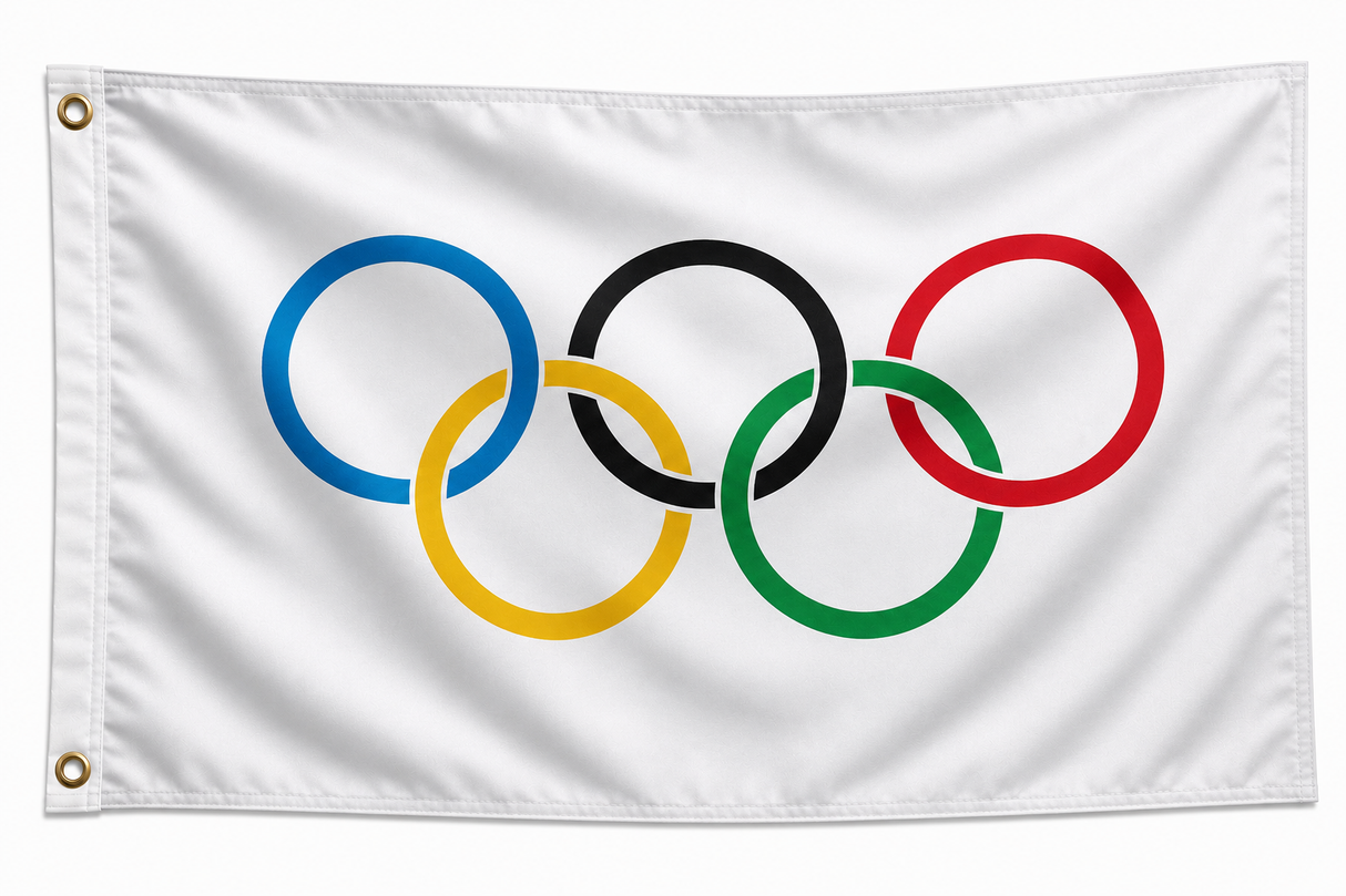 Olympic Polyester Flag 5ft x 3ft (Drawer 3)