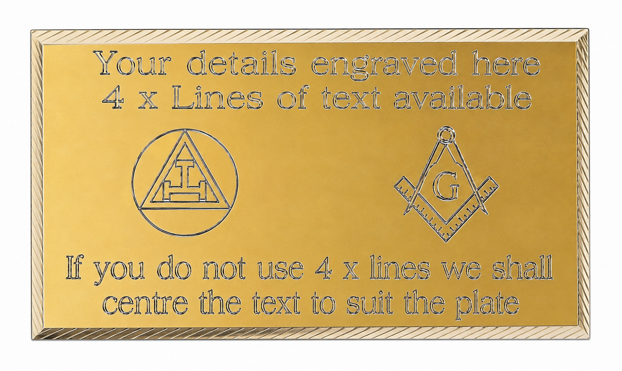 (MP104) Personalised Royal Arch & Masonic Crest (no G) Logos Case Name Plate