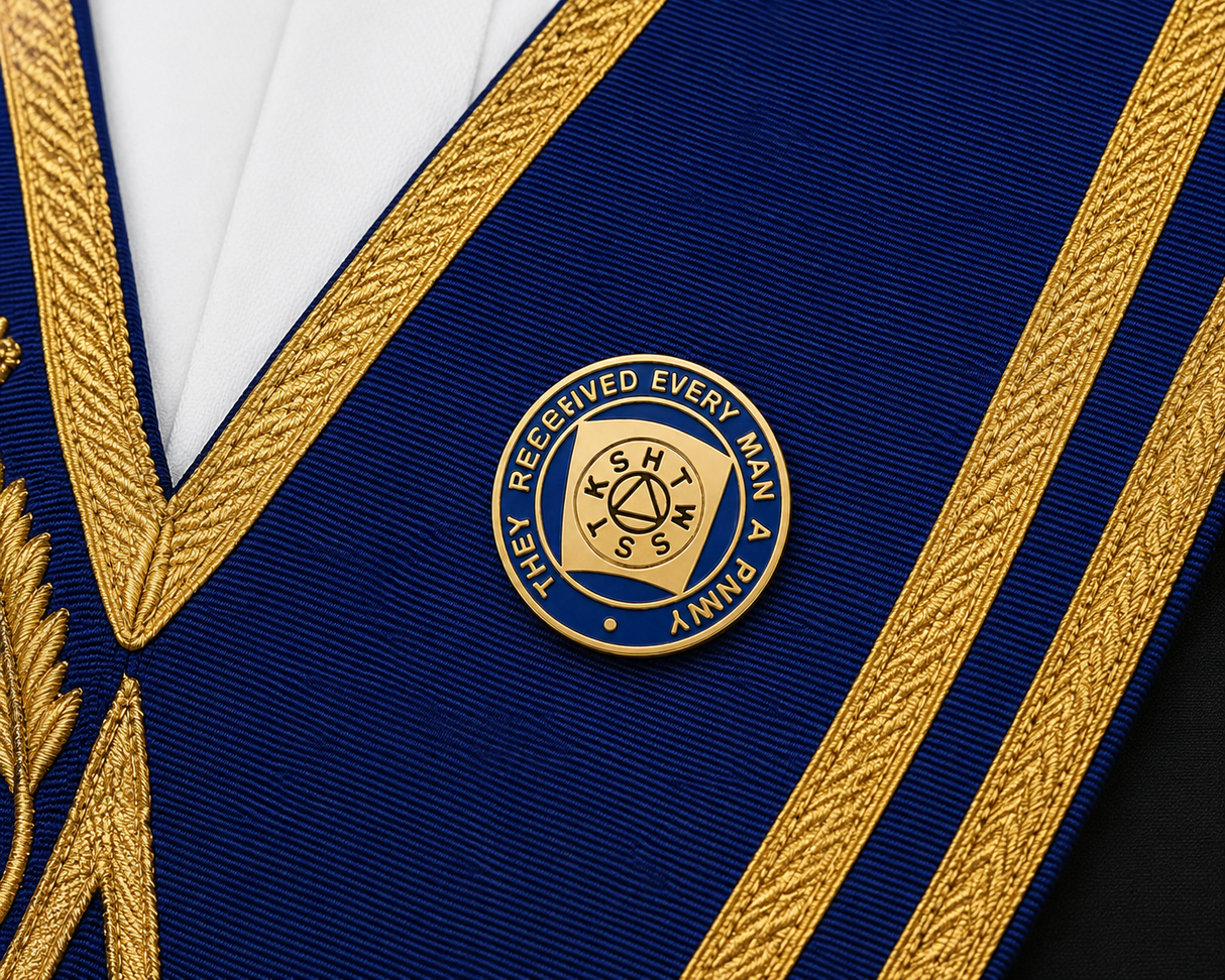 Freemasons Masonic Mark Master Mason Penny Lapel Pin Badge – 17mm x 17mm