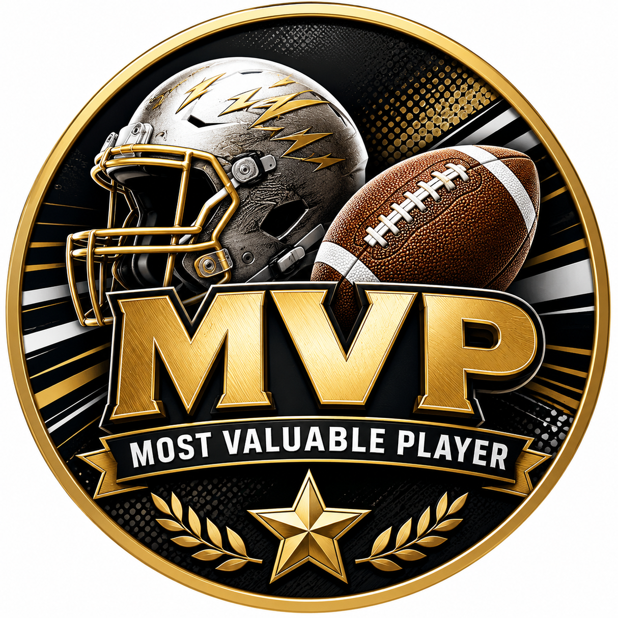 Falcon American Football Trophy with 25mm Centre – Silver & Gold Award 210mm