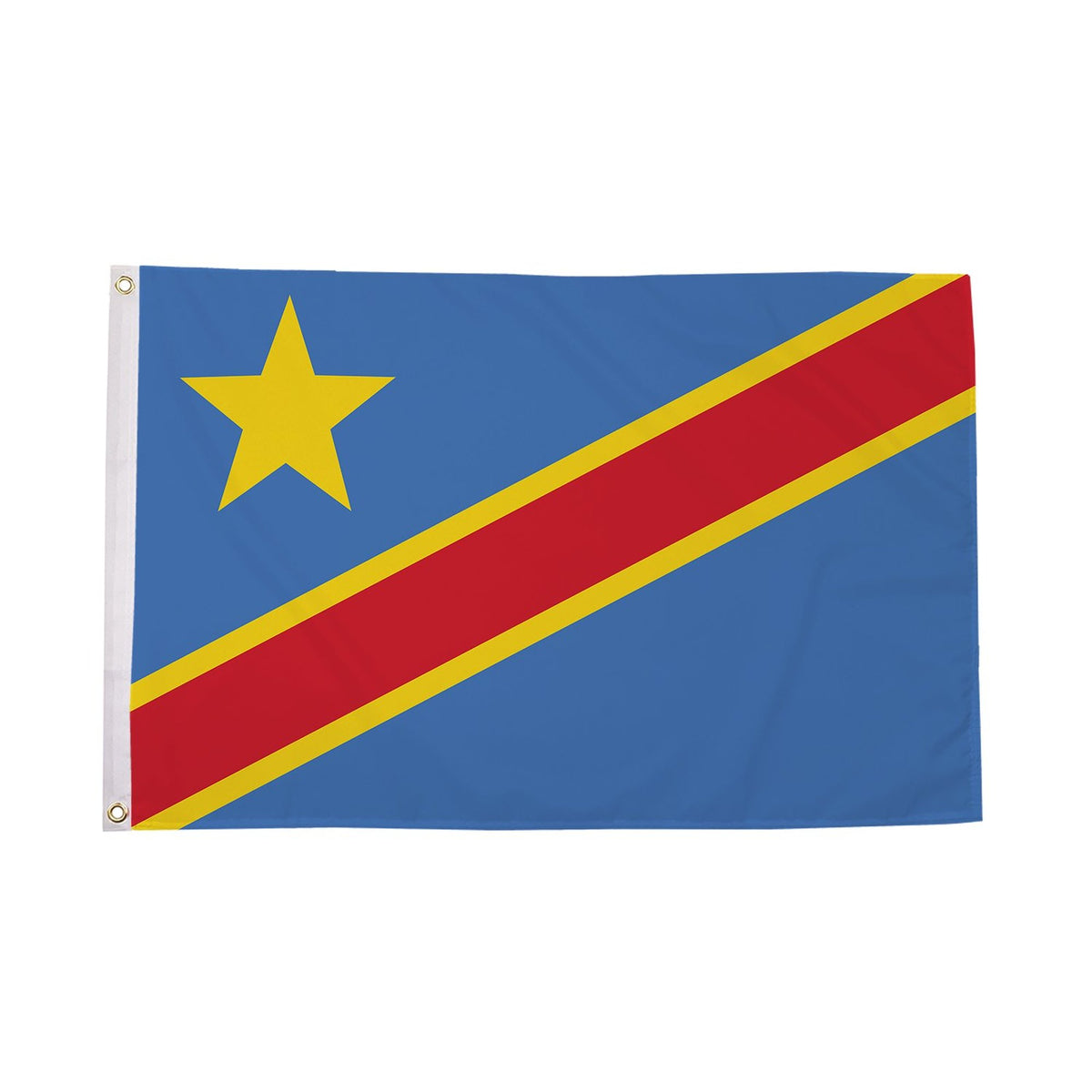 Flagmania Congo DR 2006 3ft x 2ft Polyester Flag on white background