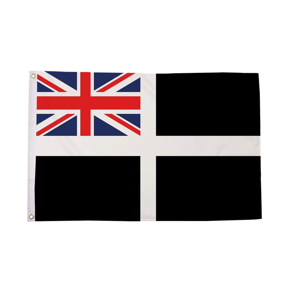 Flagmania Cornwall Ensign 3ft x 2ft Polyester Flag on white background