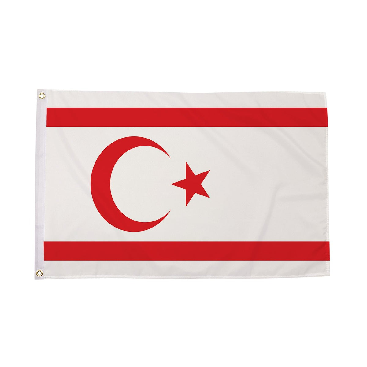 Flagmania Cyprus North 3ft x 2ft Polyester Flag on white background