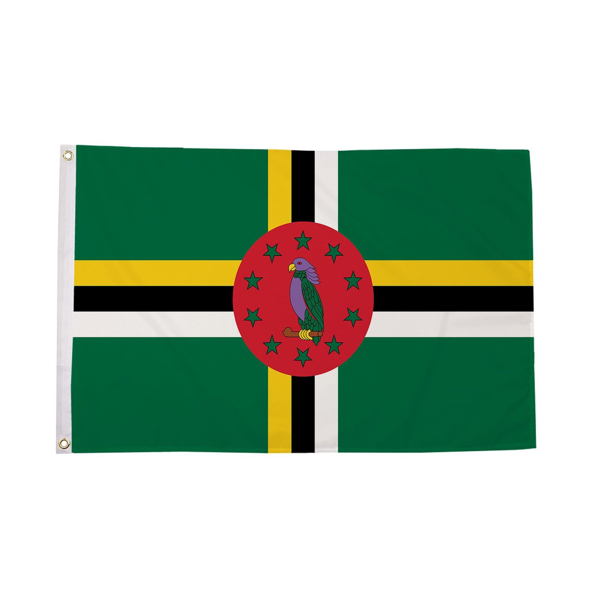 Flagmania Dominica 8ft x 5ft polyester flag