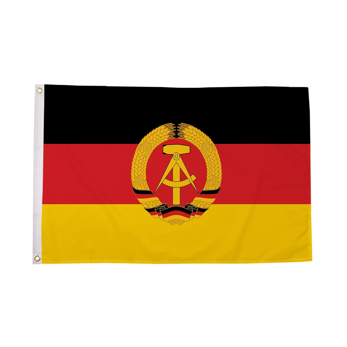 Flagmania East Germany 3ft x 2ft Polyester Flag on white background