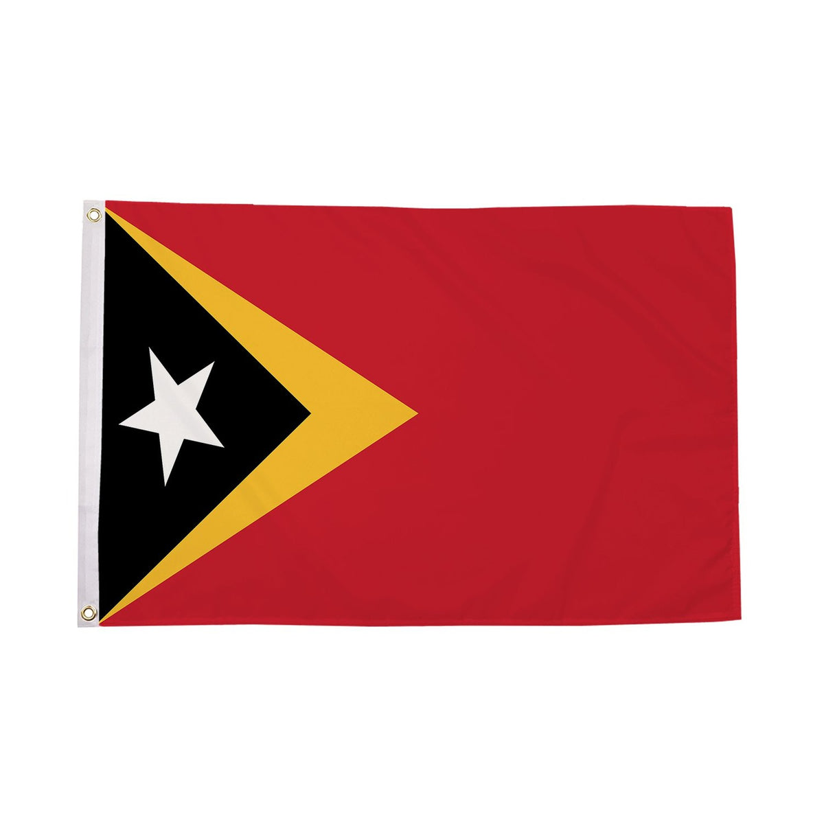 Flagmania East Timor 3ft x 2ft Polyester Flag on white background
