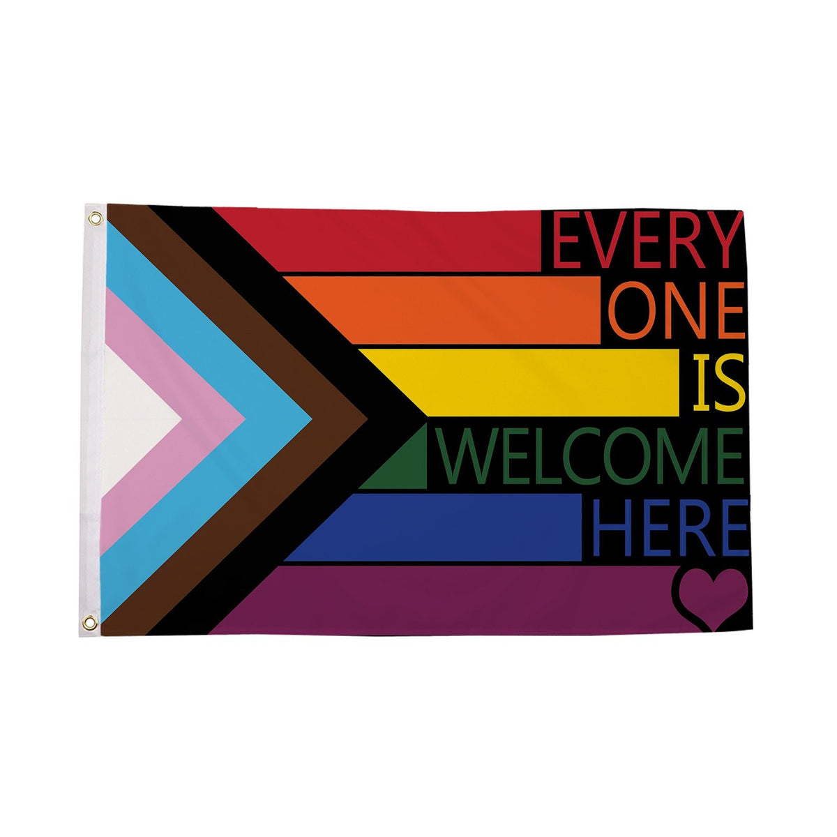 Flagmania Everyone Is Welcome Here 5ft x 3ft Polyester Flag