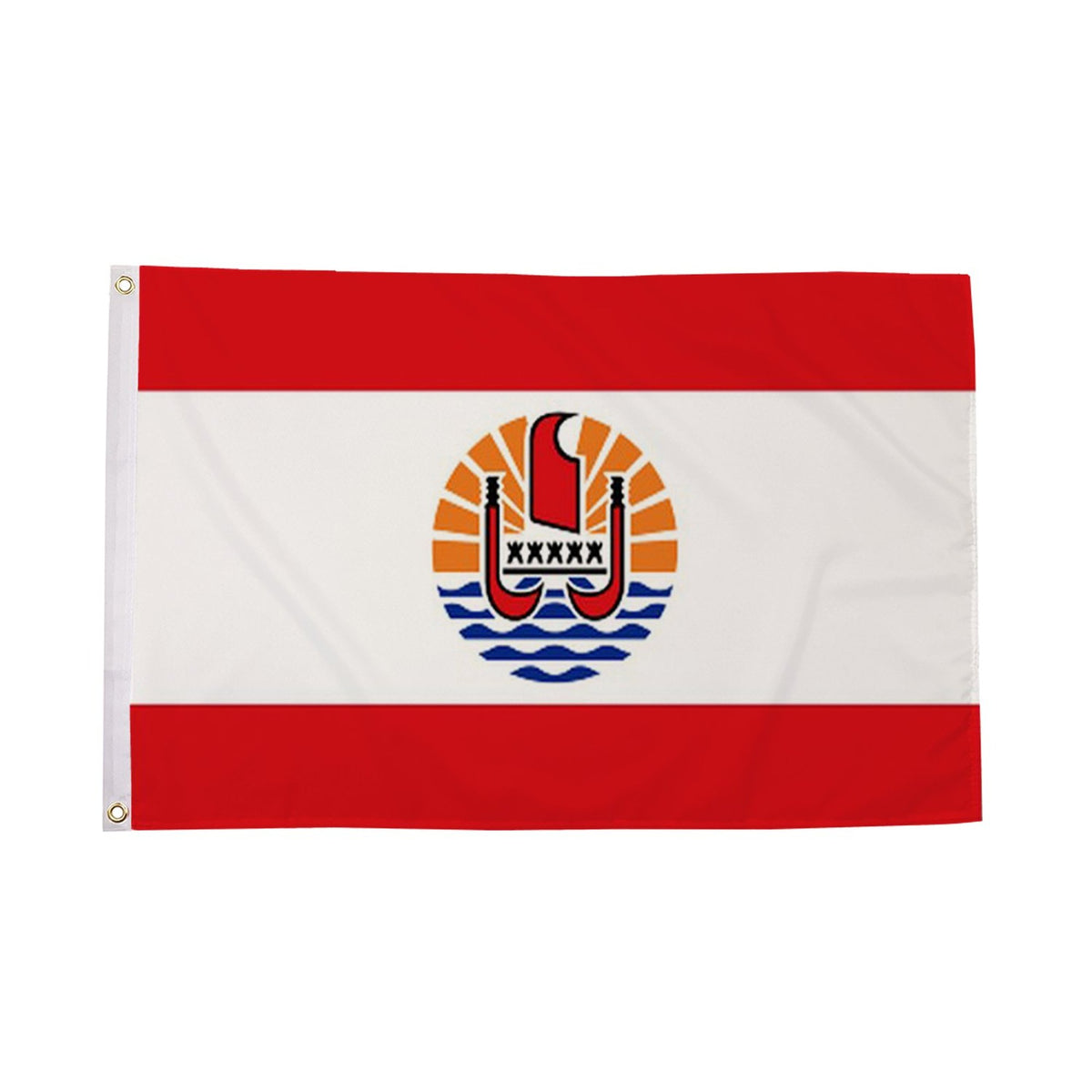 Flagmania French Polynesia 3ft x 2ft Polyester Flag on white background
