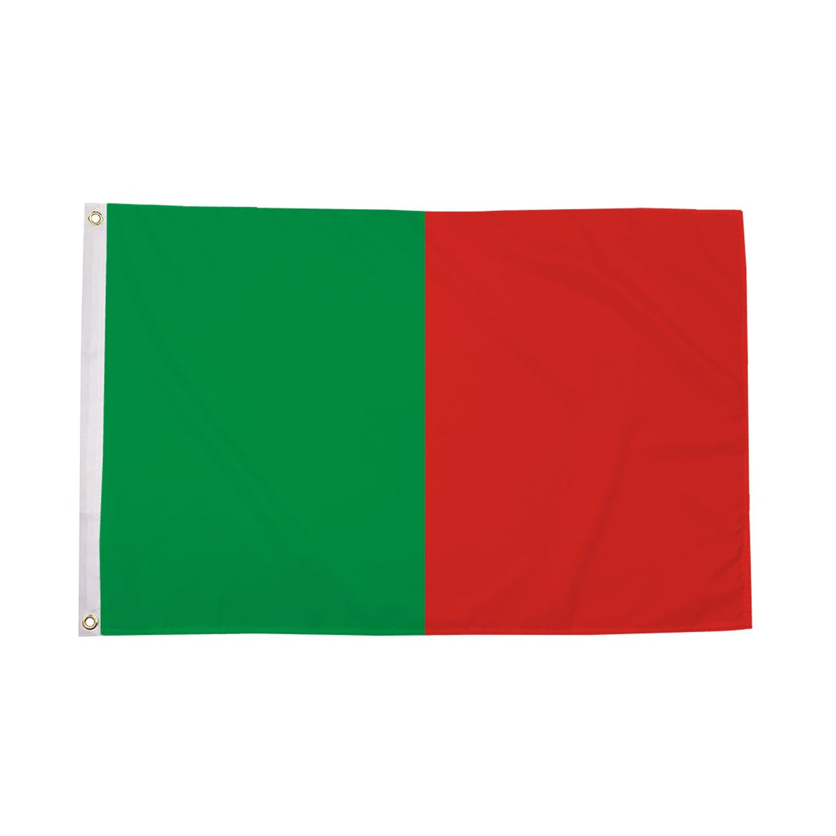 Flagmania Green and Red Irish County 3ft x 2ft Polyester Flag on white background