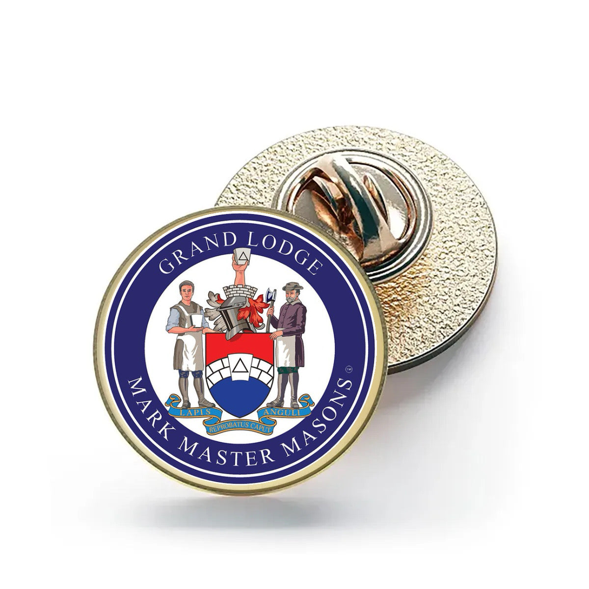 Grand Lodge Master Masons – 26mm Economy Masonic Badge with Butterfly Clutch (M18)