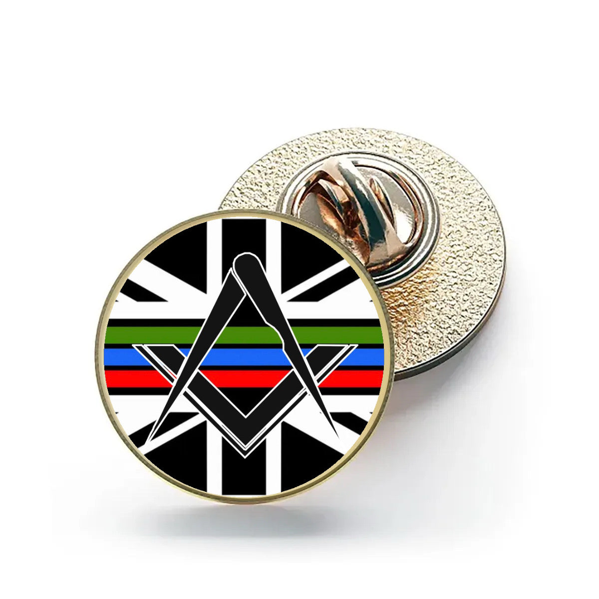 Union Jack Emergency Services No G – 26mm Economy Masonic Badge with Butterfly Clutch (M10)