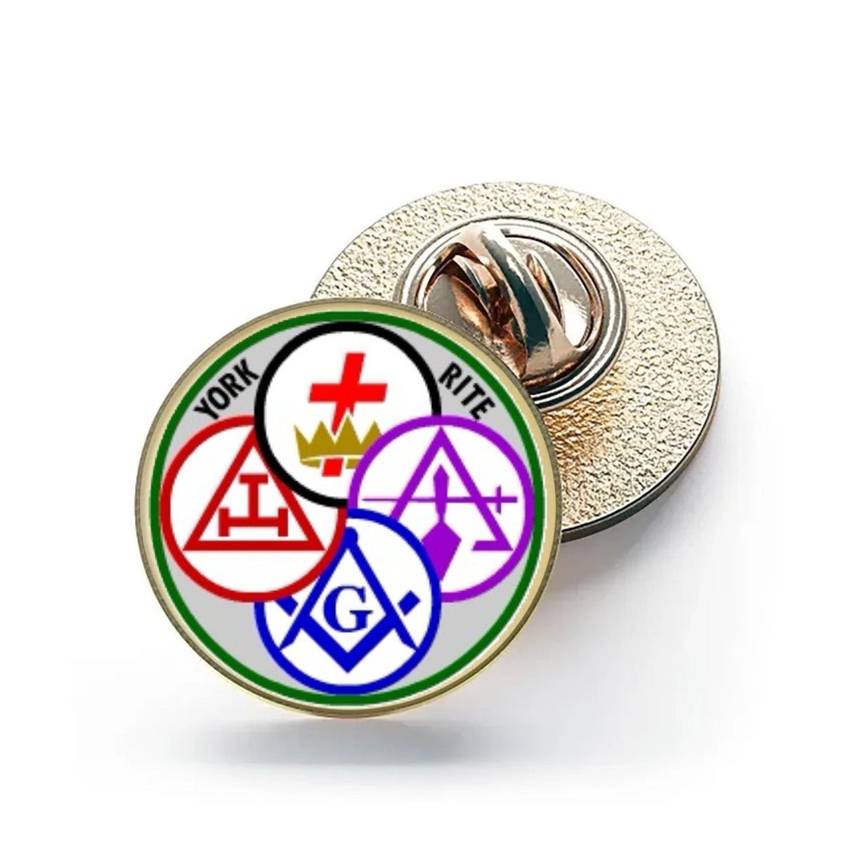 York Rite – 26mm Economy Masonic Badge with Butterfly Clutch (M04)