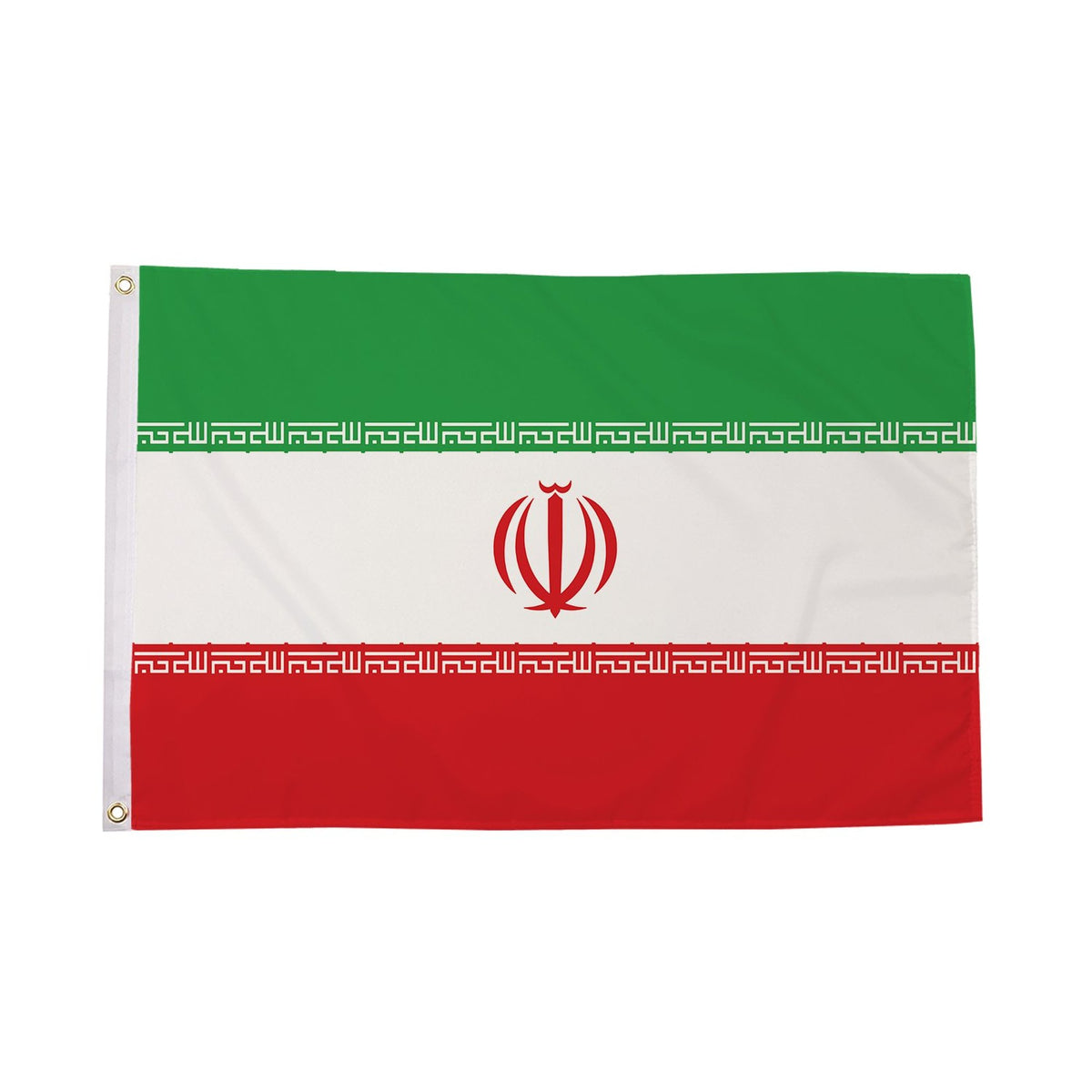 Flagmania Iran 3ft x 2ft Polyester Flag on white background