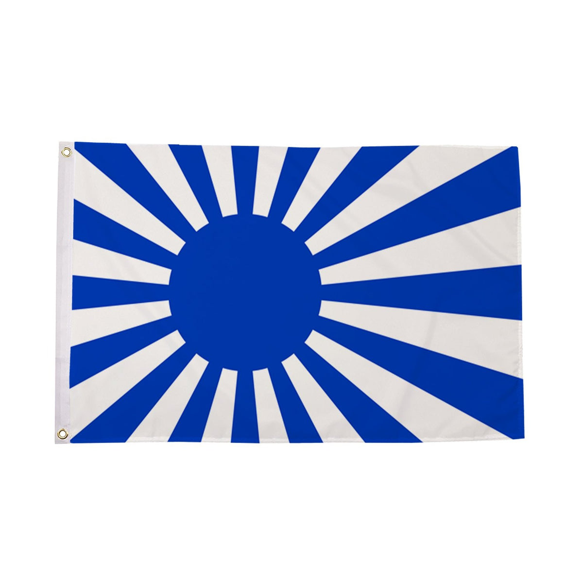Flagmania Japan Rising Sun (Blue) 3ft x 2ft Polyester Flag on white background