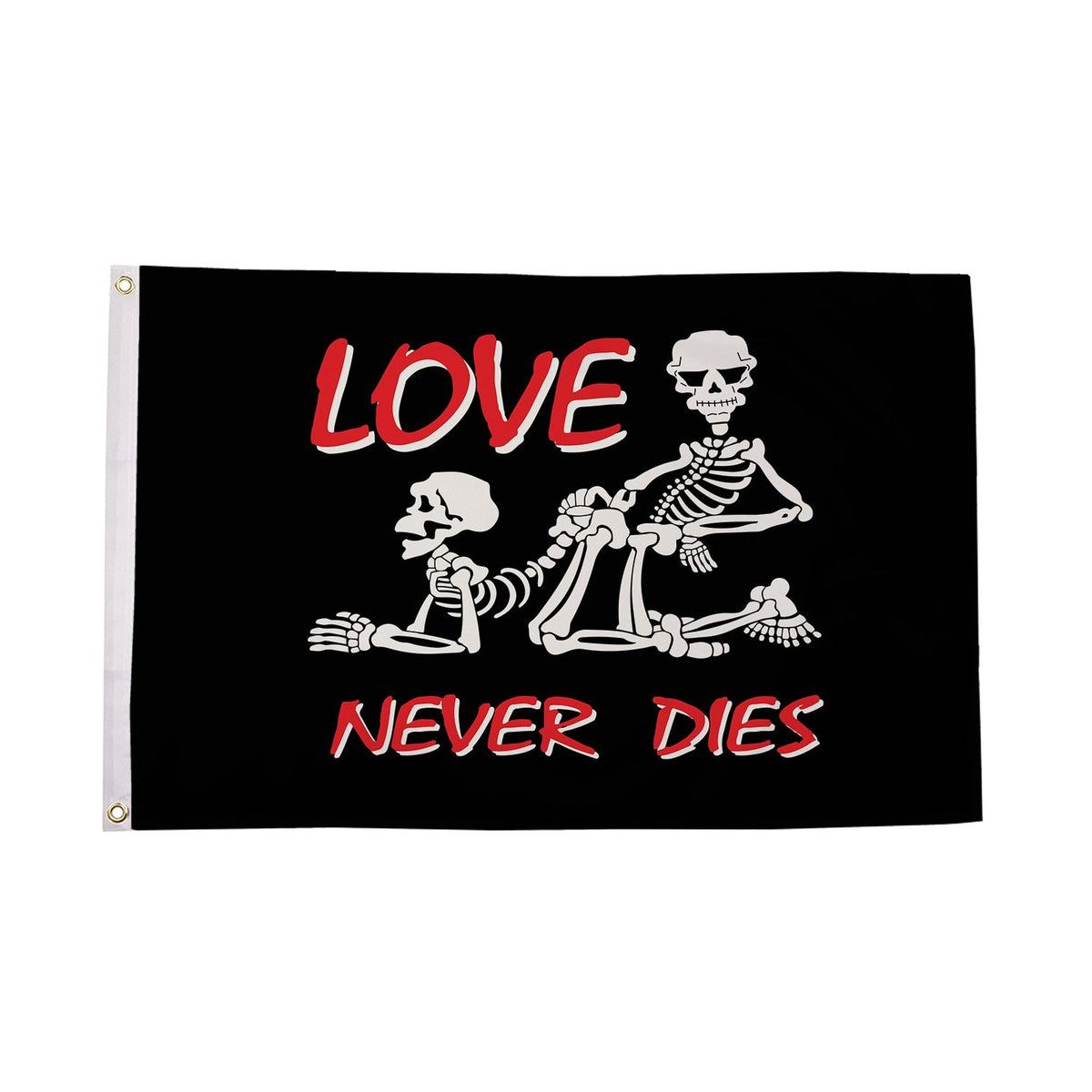 Flagmania Love Never Dies 3ft x 2ft Polyester Flag on white background