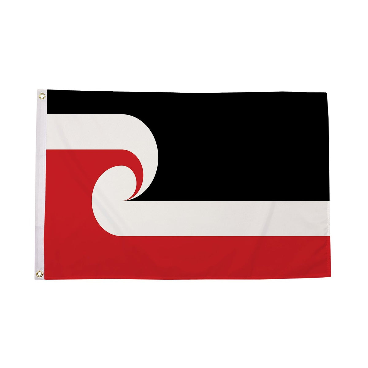 Flagmania New Zealand Maori 3ft x 2ft Polyester Flag on white background