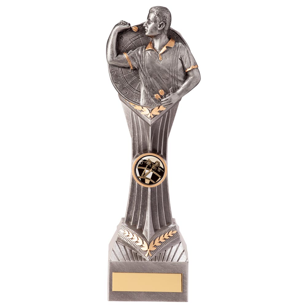 Personalised Falcon Darts Male Award 240mm – Silver and Gold with Free Engraving