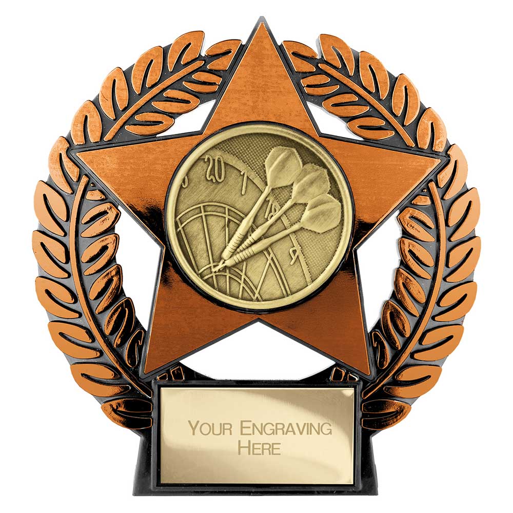 Personalised Emperor Star Darts Plaque 120mm – Bronze with Free Engraving