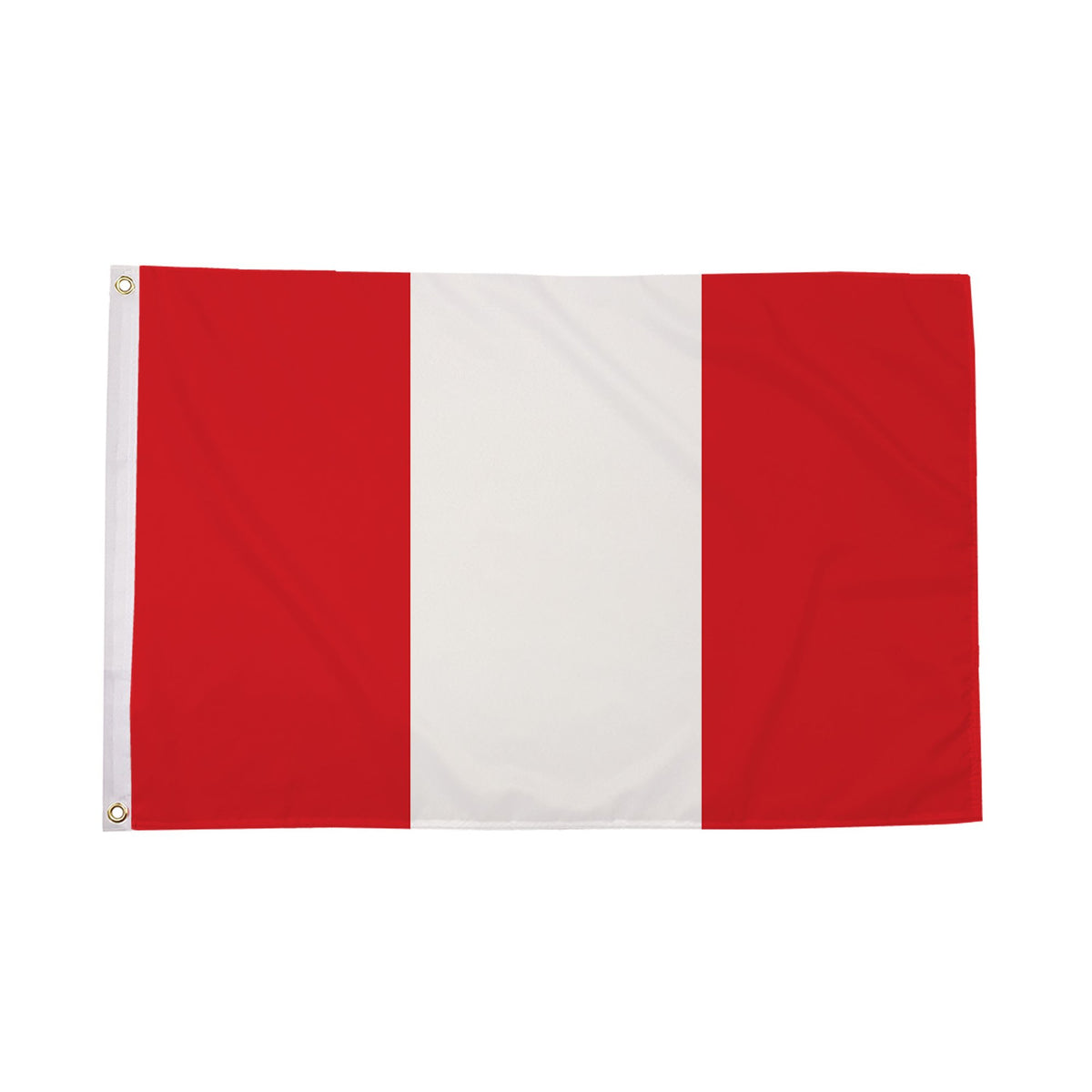 Flagmania Peru No Crest 5ft x 3ft Polyester Flag