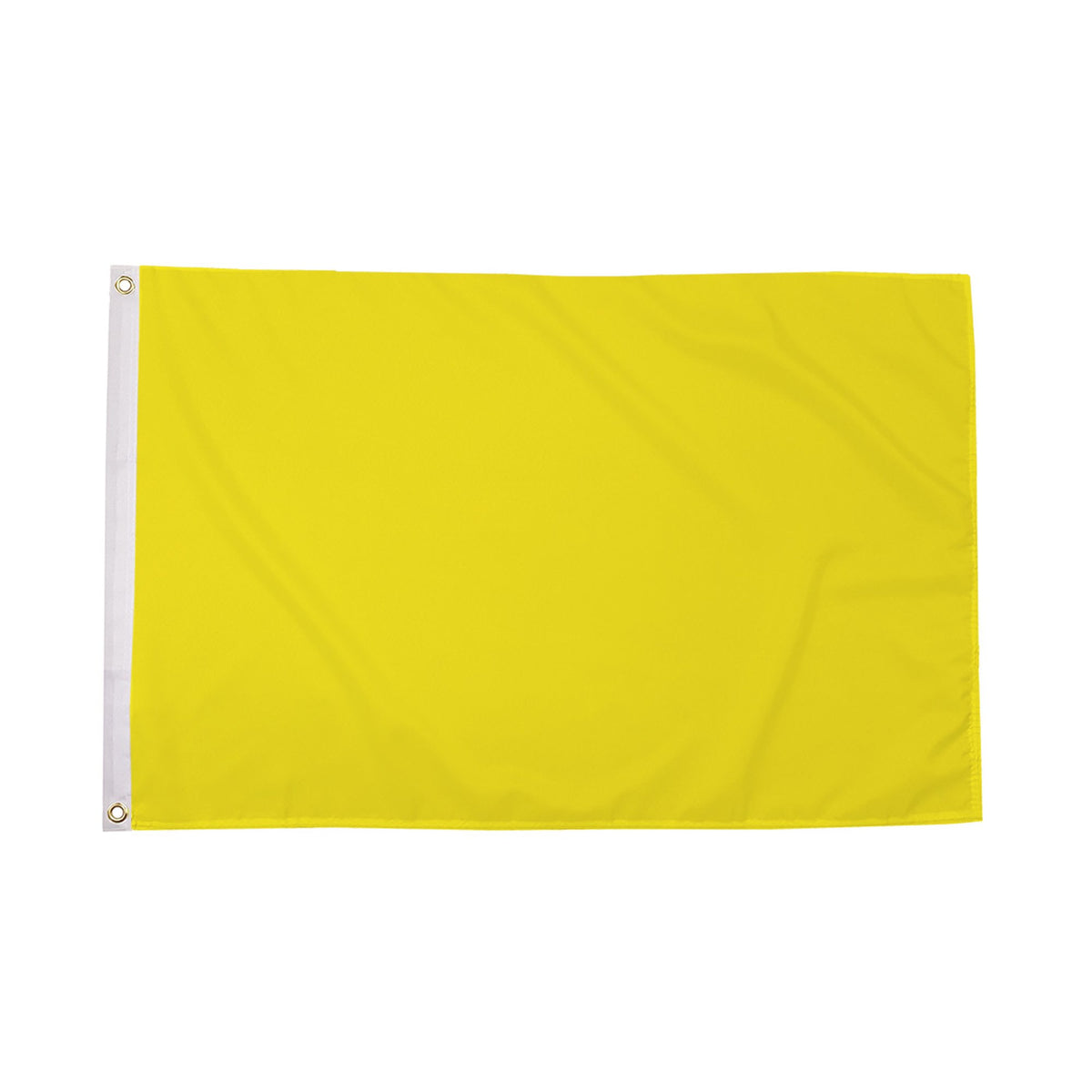 Flagmania Plain Yellow 3ft x 2ft Polyester Flag on white background