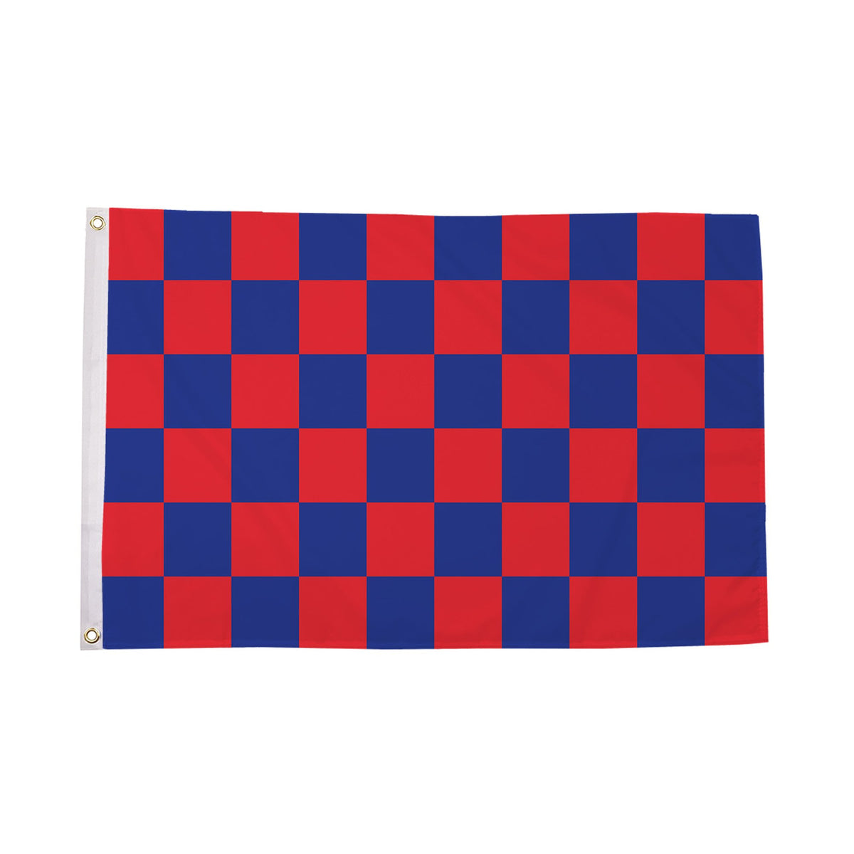 Flagmania Red and Royal Blue Check 5ft x 3ft Polyester Flag