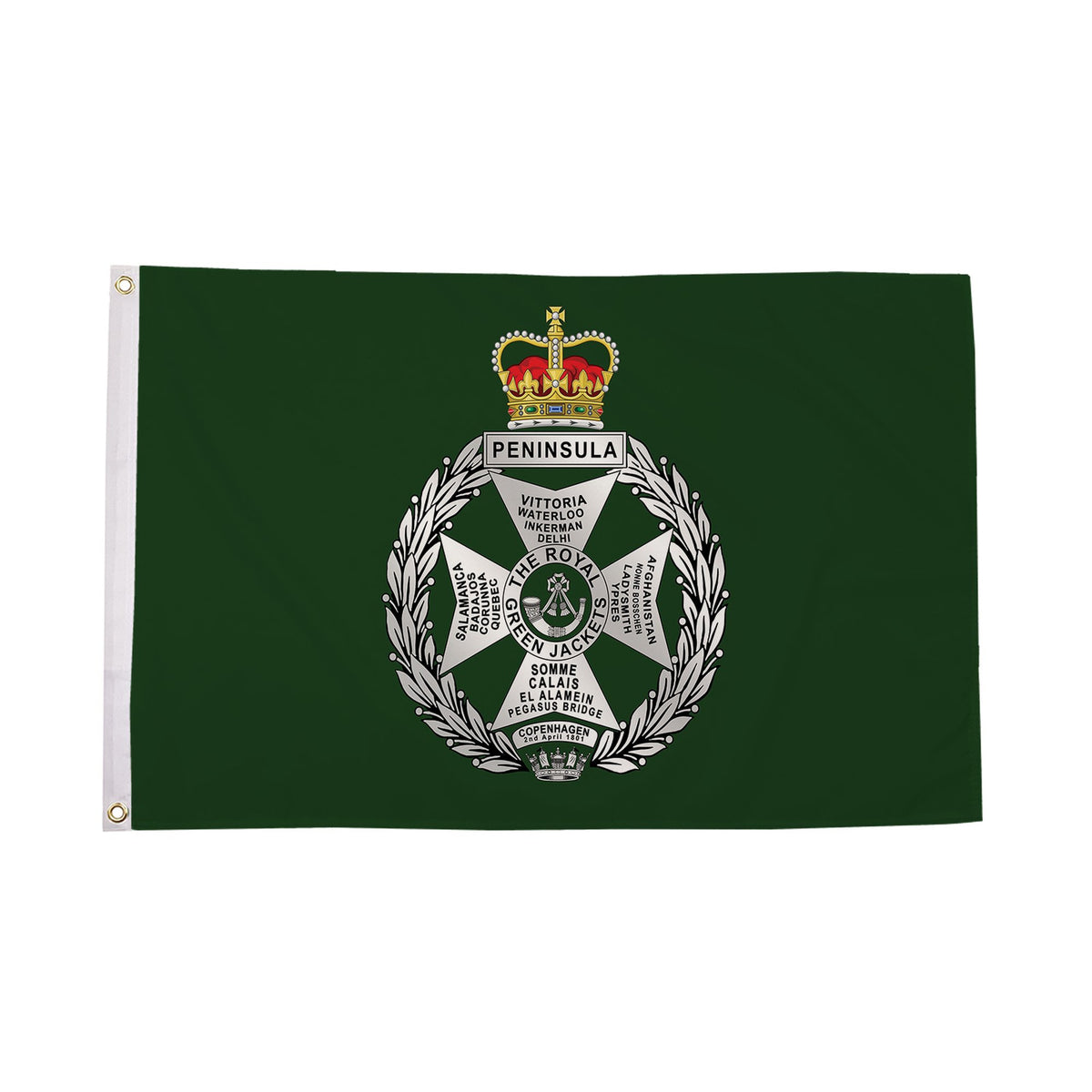 Flagmania Royal Green Jackets 8ft x 5ft polyester flag