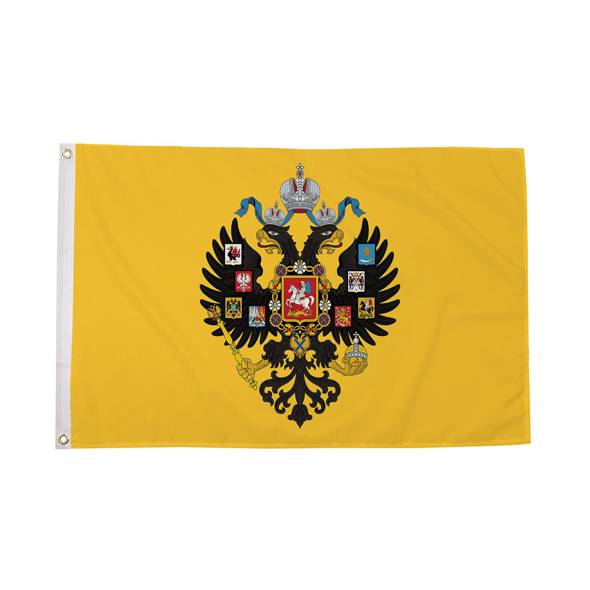 Flagmania Russian Imperial 3ft x 2ft Polyester Flag on white background