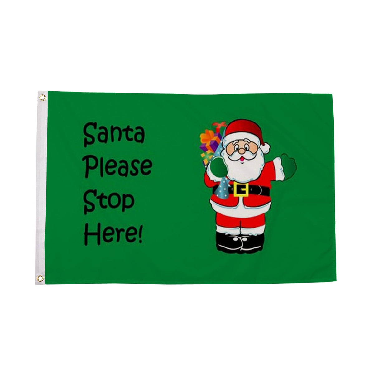 Flagmania Santa Stop Here 5ft x 3ft Polyester Flag