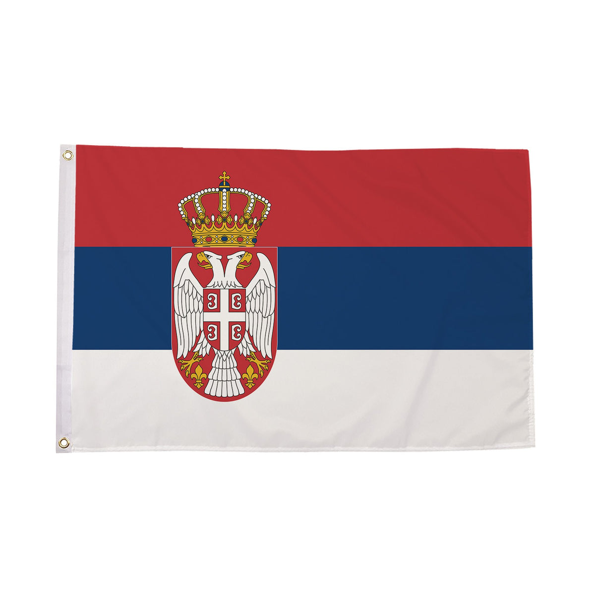 Flagmania Serbia Crest 5ft x 3ft Polyester Flag