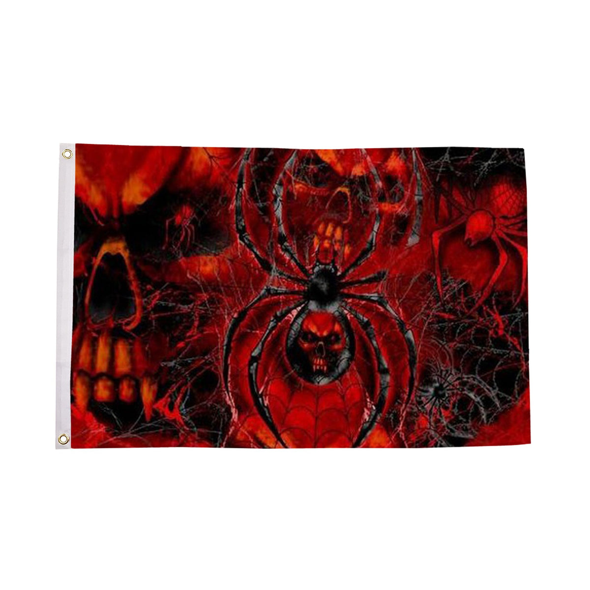 Flagmania Skull with Spider 5ft x 3ft Polyester Flag
