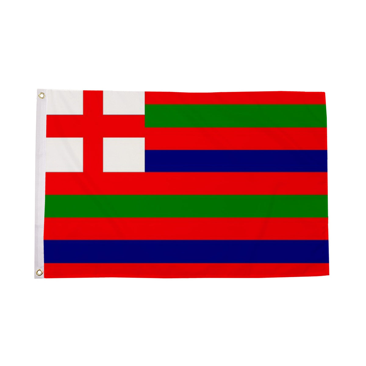 Flagmania Striped Ensign Red/Green/Blue 5ft x 3ft Polyester Flag