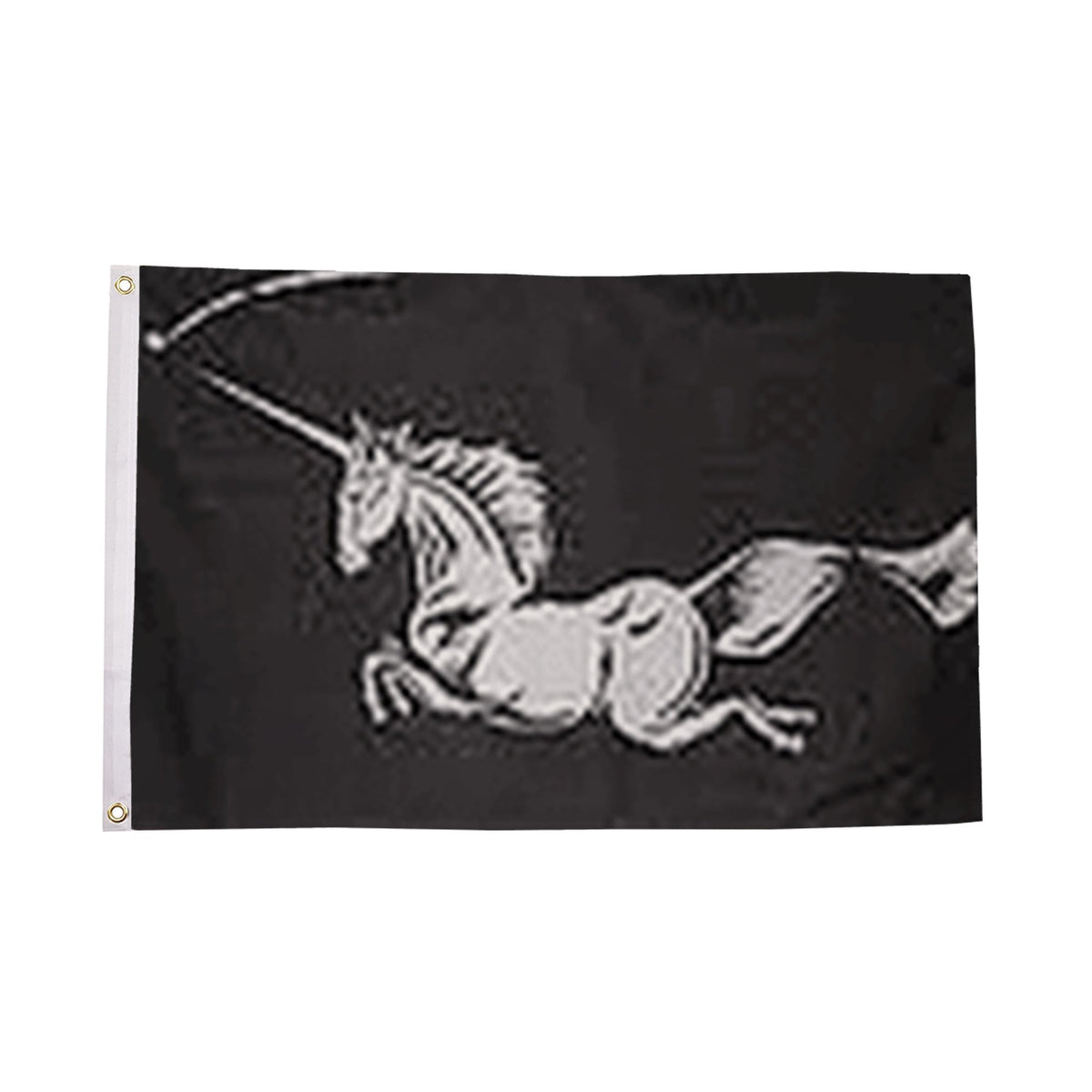 Flagmania Unicorn (Black) 5ft x 3ft Polyester Flag