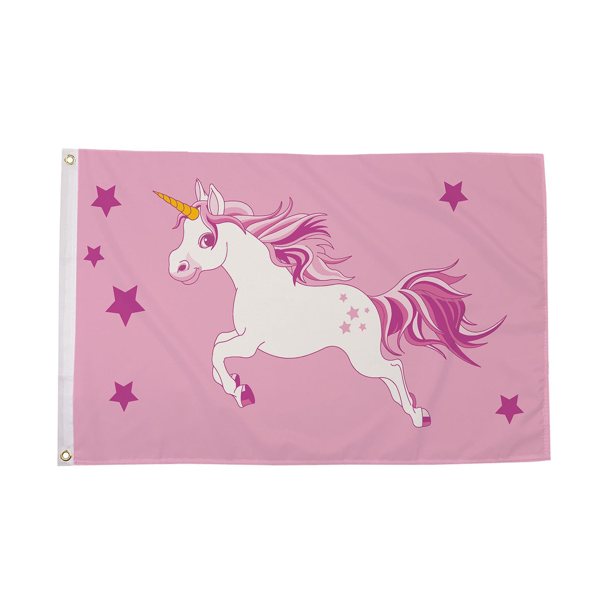 Flagmania Unicorn (Pink) 5ft x 3ft Polyester Flag