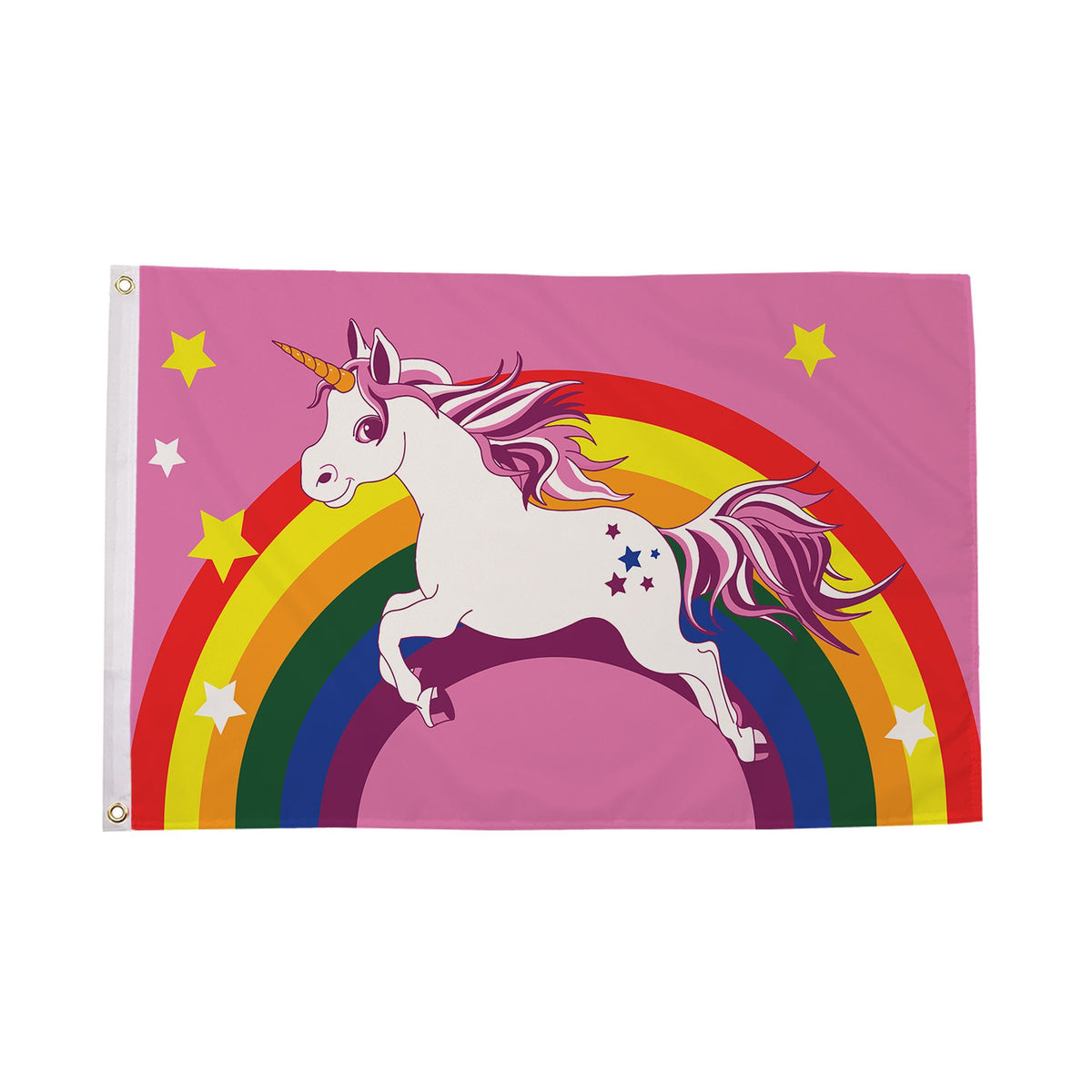 Flagmania Unicorn (Rainbow) 5ft x 3ft Polyester Flag