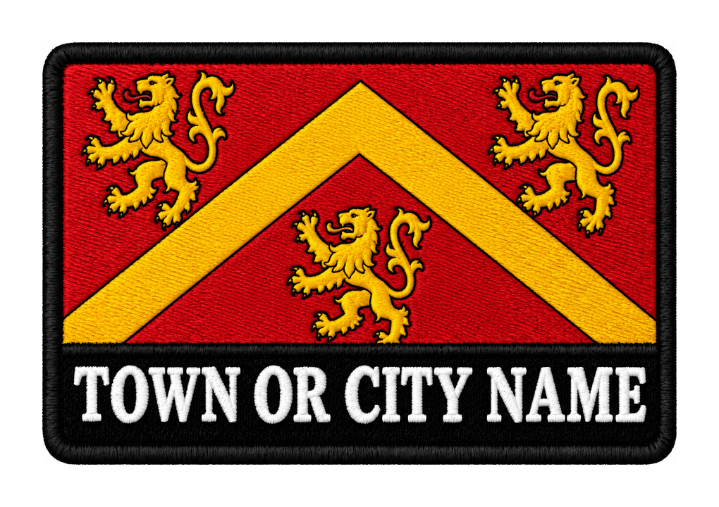 Anglesey personalised county patch artwork preview, 90 x 60mm